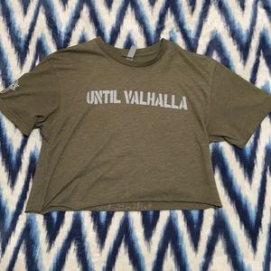 Till Valhalla military/veteran remembrance crop tee